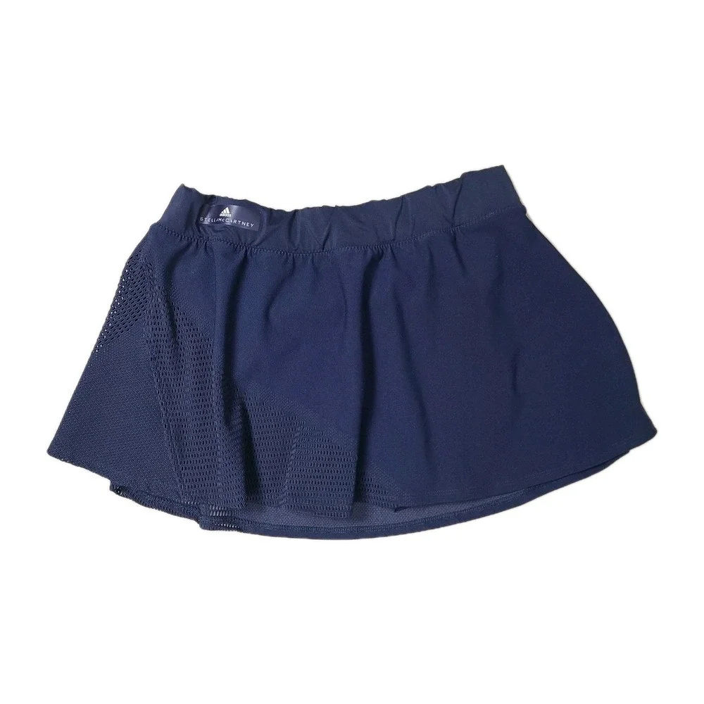 Adidas Stella McCartney Skort L Navy Blue Stretch Athletic Tennis Activewear